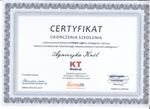 Agnieszka Król certyfikat podologiczny