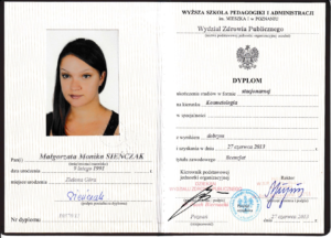 certyfikat Małgorzata Król