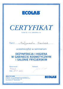 certyfikat Małgorzata Król
